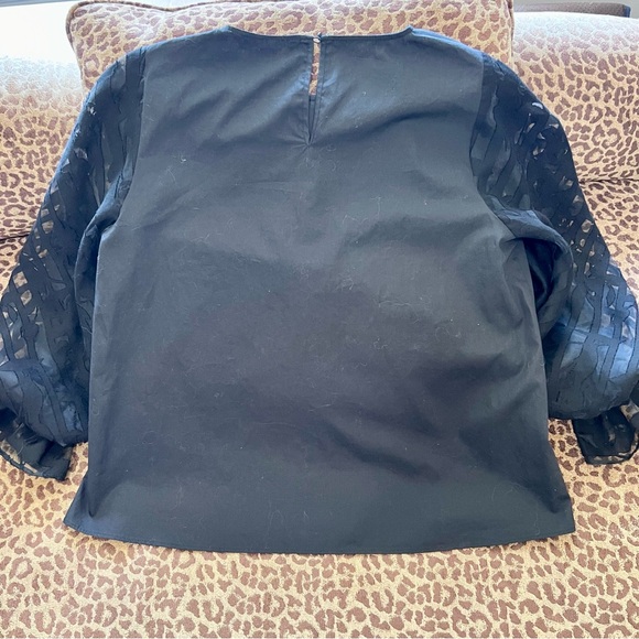 NWOT-ZARA-Women’s Black Oversized Long Sleeved Top-L - Picture 7 of 11